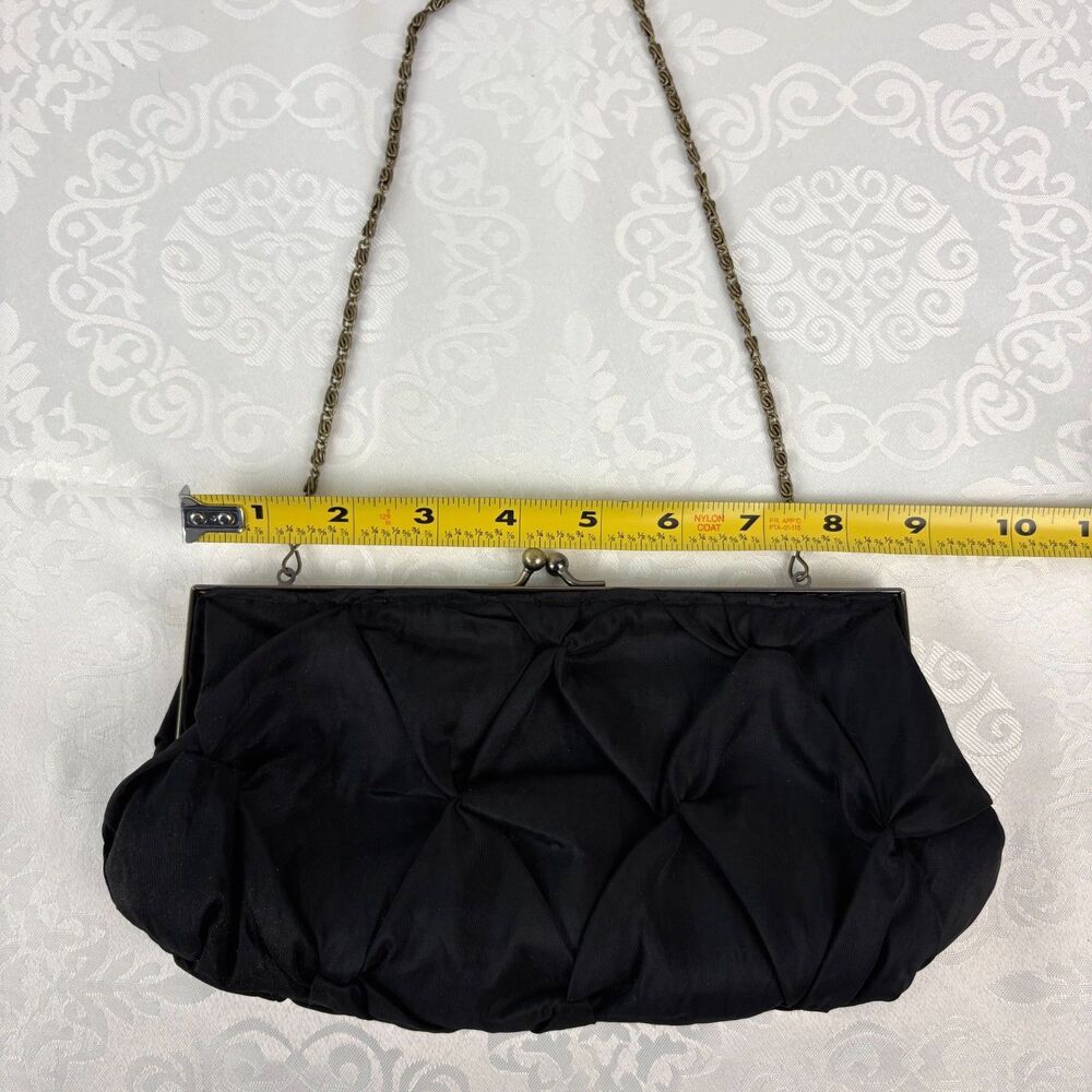 Vintage Bag Clutch Chain Quilted Classy Cocktail Event Wedding Guest Party - Picture 6 of 8